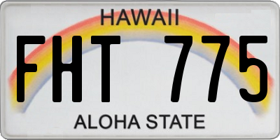 HI license plate FHT775