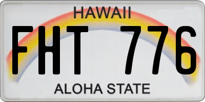 HI license plate FHT776