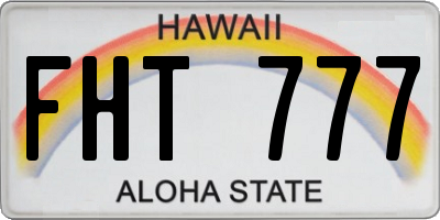 HI license plate FHT777