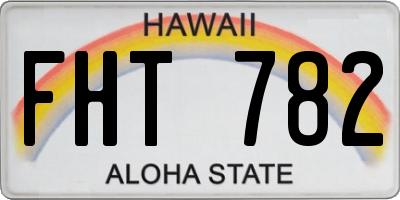 HI license plate FHT782