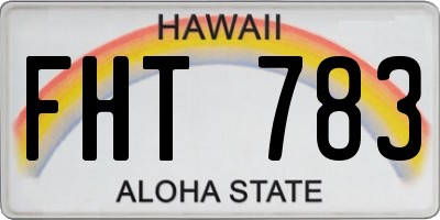 HI license plate FHT783