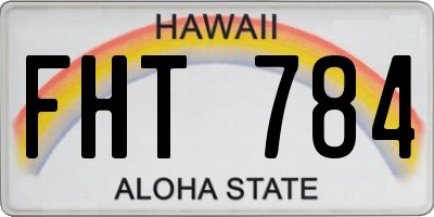 HI license plate FHT784