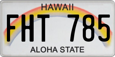 HI license plate FHT785