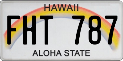 HI license plate FHT787