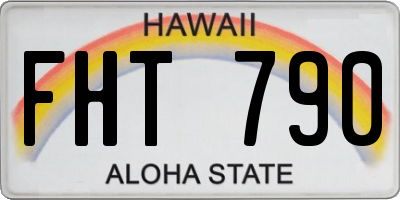 HI license plate FHT790