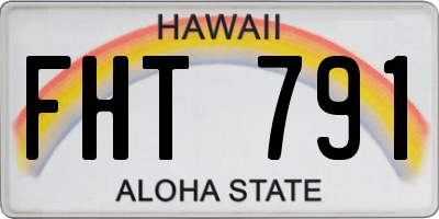 HI license plate FHT791