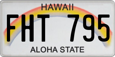 HI license plate FHT795
