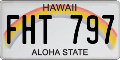 HI license plate FHT797