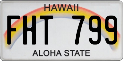 HI license plate FHT799