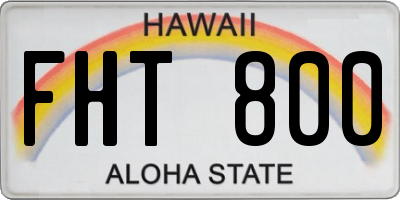 HI license plate FHT800