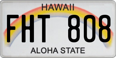 HI license plate FHT808
