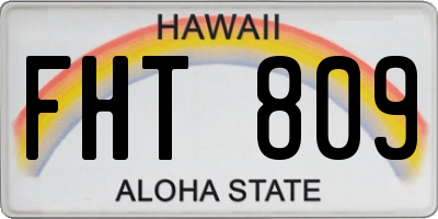 HI license plate FHT809