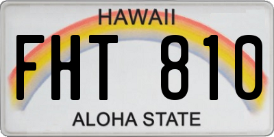 HI license plate FHT810