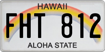 HI license plate FHT812