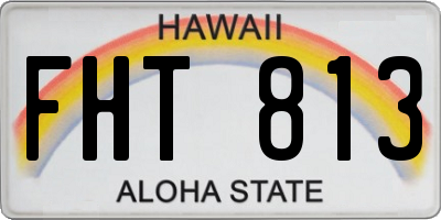 HI license plate FHT813