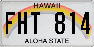 HI license plate FHT814