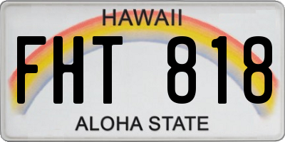 HI license plate FHT818