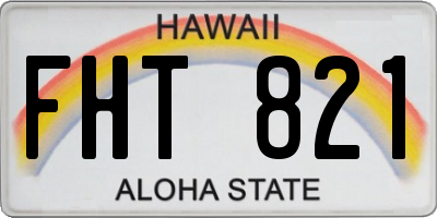 HI license plate FHT821