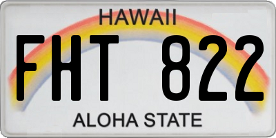 HI license plate FHT822