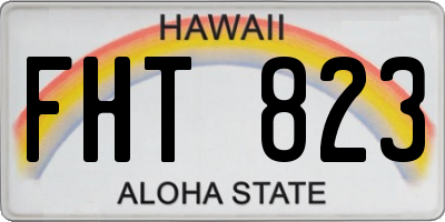 HI license plate FHT823