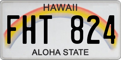 HI license plate FHT824