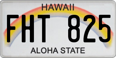 HI license plate FHT825