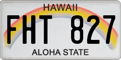HI license plate FHT827