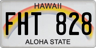 HI license plate FHT828