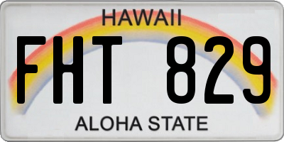 HI license plate FHT829