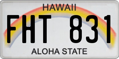 HI license plate FHT831