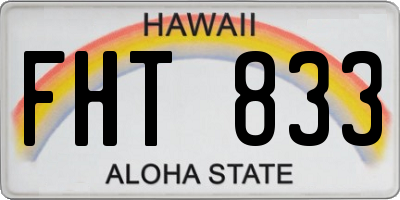 HI license plate FHT833
