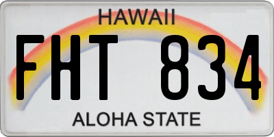 HI license plate FHT834