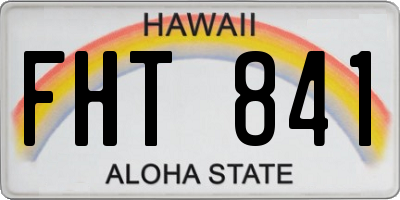 HI license plate FHT841