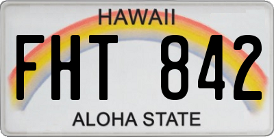 HI license plate FHT842