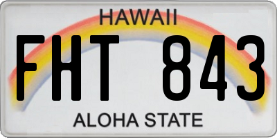 HI license plate FHT843