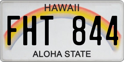 HI license plate FHT844