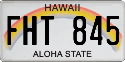 HI license plate FHT845