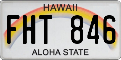 HI license plate FHT846