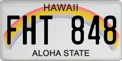 HI license plate FHT848