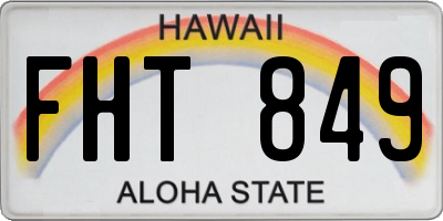 HI license plate FHT849