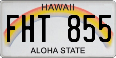 HI license plate FHT855