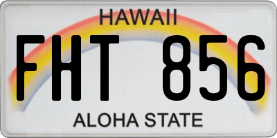 HI license plate FHT856