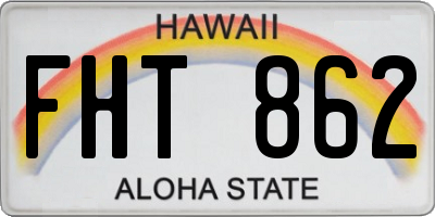 HI license plate FHT862