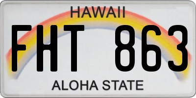 HI license plate FHT863