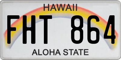 HI license plate FHT864