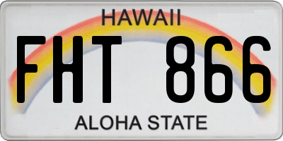 HI license plate FHT866