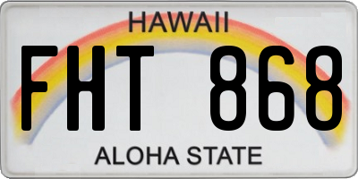 HI license plate FHT868