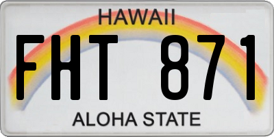 HI license plate FHT871