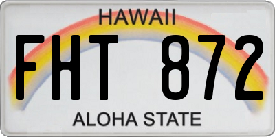 HI license plate FHT872