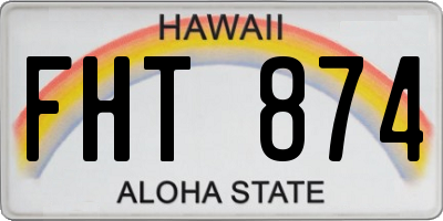 HI license plate FHT874